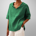 Elena | Casual V-Neck Pocket Top