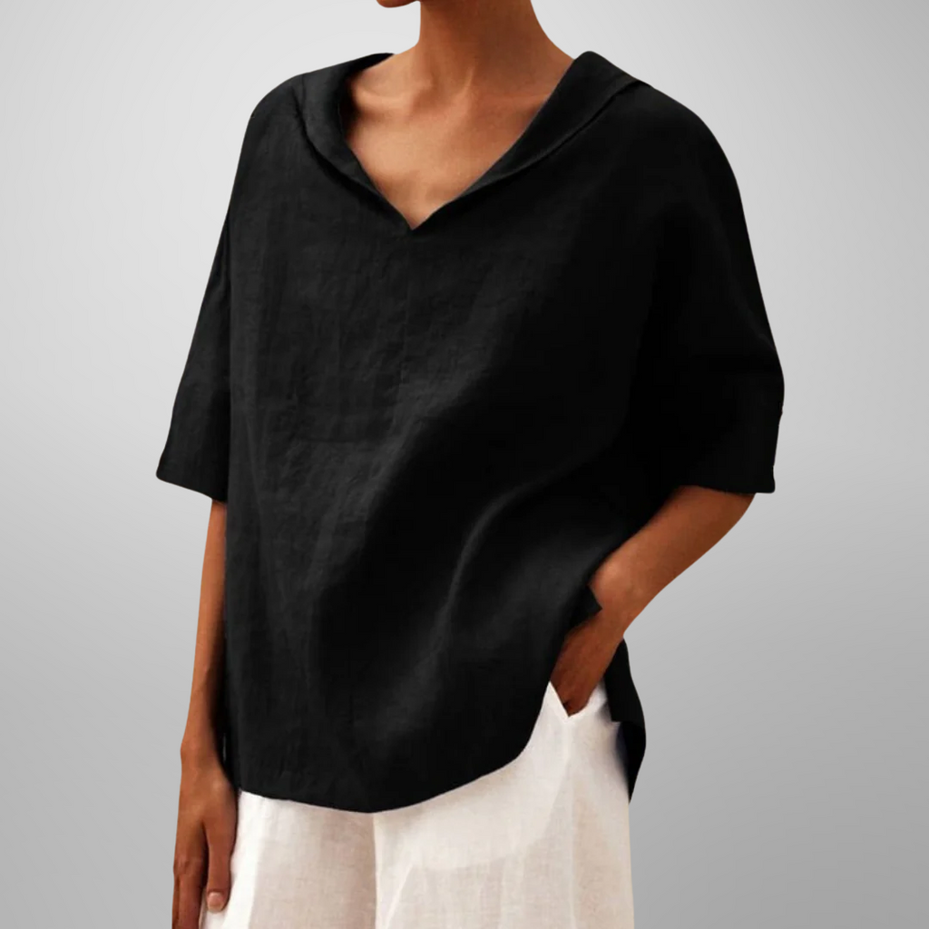 Elena | Casual V-Neck Pocket Top