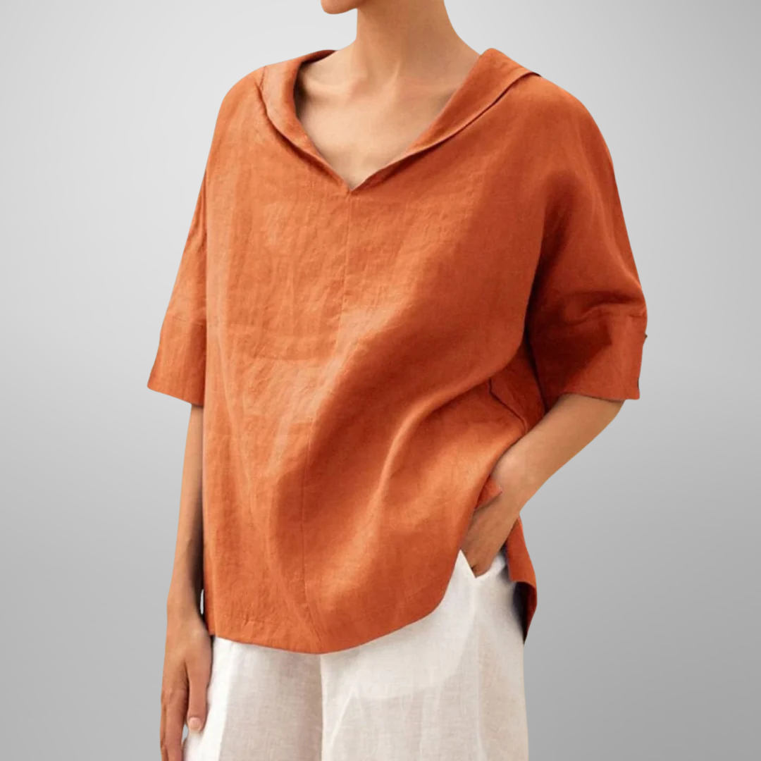 Elena | Casual V-Neck Pocket Top