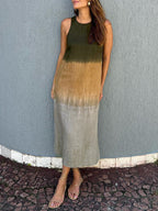 Lara | Ombre Sleeveless Midi Dress