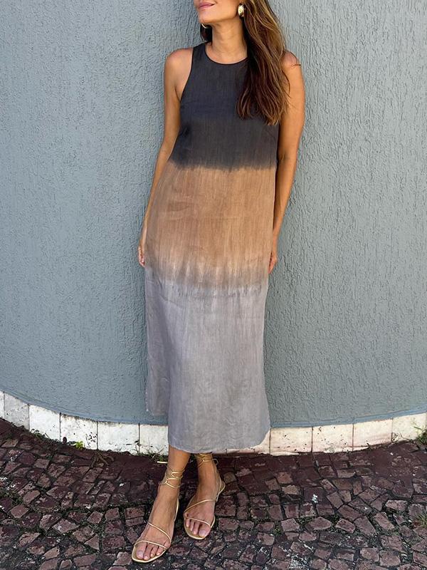 Lara | Ombre Sleeveless Midi Dress