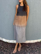 Lara | Ombre Sleeveless Midi Dress