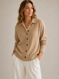 Women's Collared Cardigan Sweater – Button-Down Knit