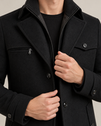 Men's Business Winter Jacket – Water-Repellent Shell