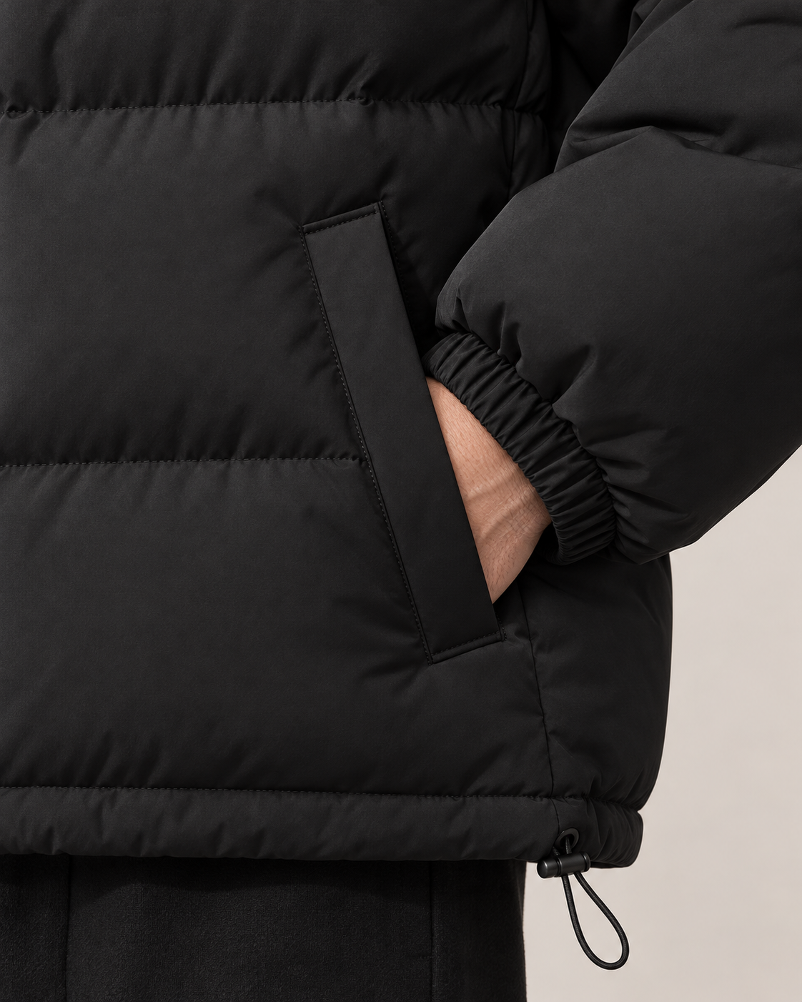 Men's Oversized Puffer Jacket – Quilted Hooded Zip-Up