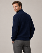 Men's Quarter-Zip Pullover – Ribbed Structured Knit