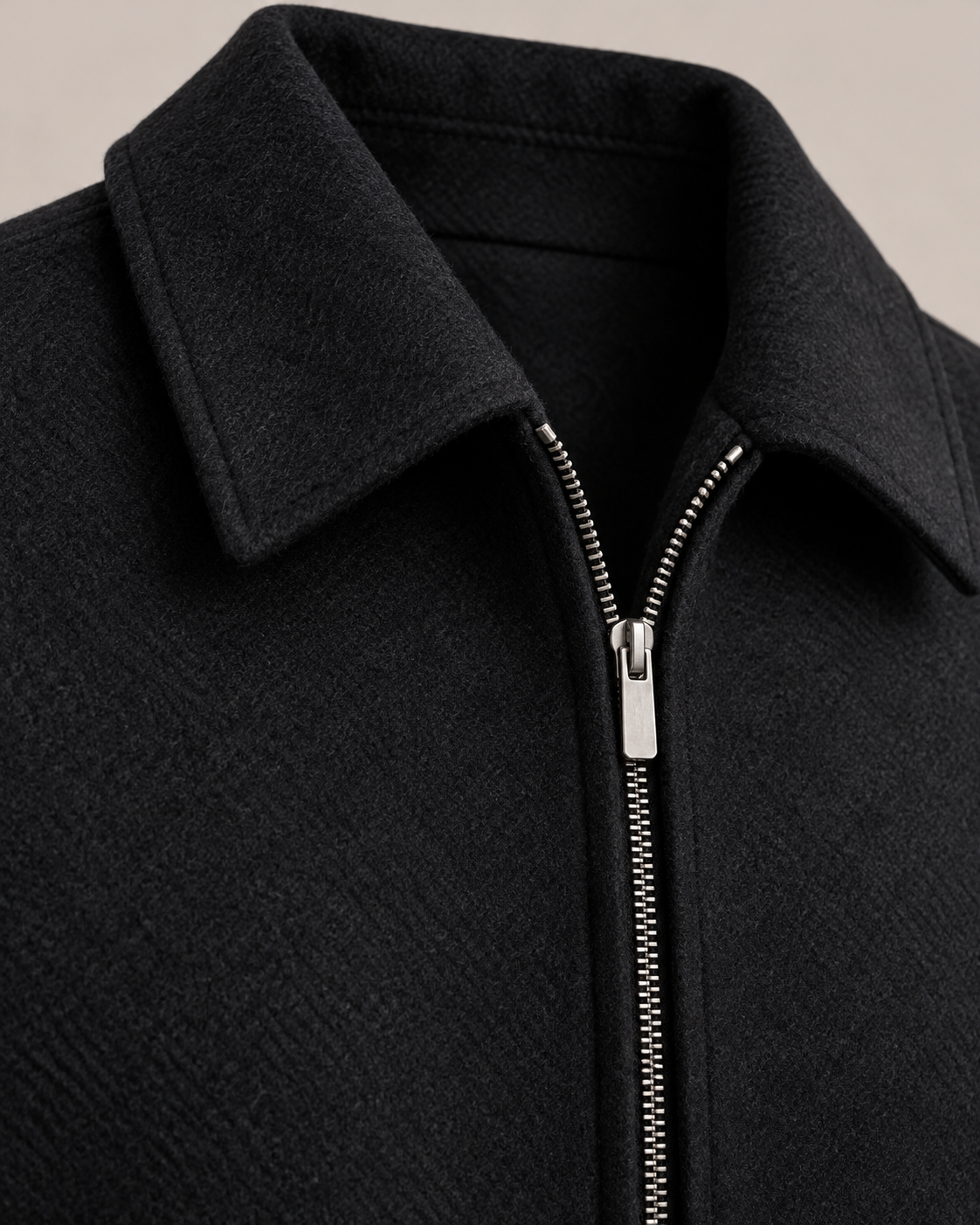 Men's Wool Blend Jacket – Plaid Lining Structured Fit