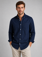 Men's Casual Button-Up Shirt – Relaxed Fit Long Sleeve