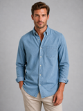Men's Casual Button-Up Shirt – Relaxed Fit Long Sleeve