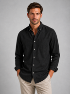 Men's Casual Button-Up Shirt – Relaxed Fit Long Sleeve
