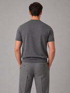 Men's Fine Knit T-Shirt – Crew Neck Short Sleeve