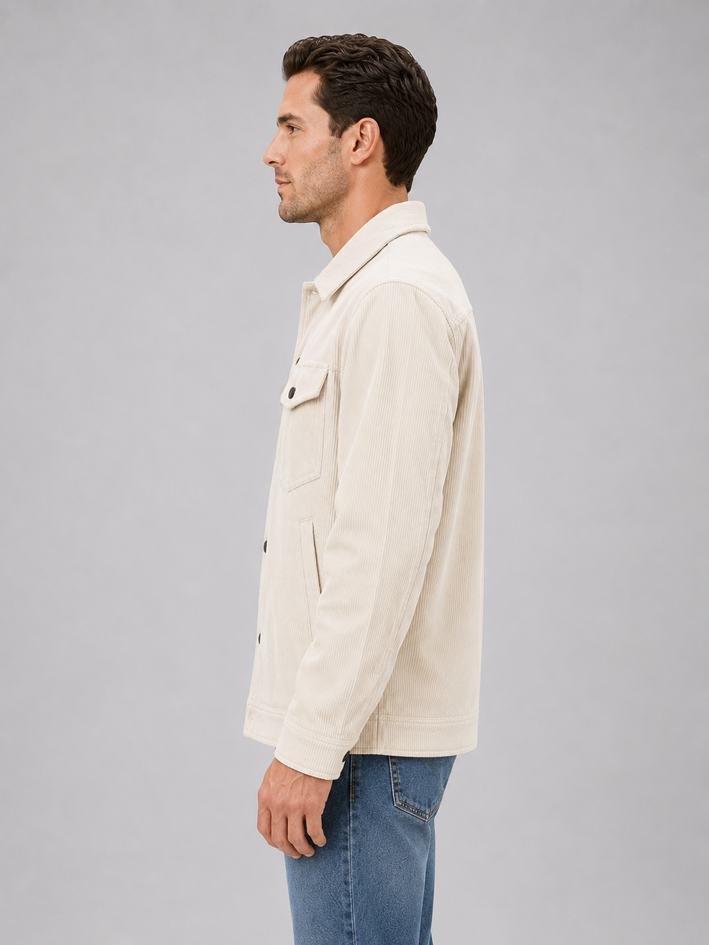 Men's Corduroy Overshirt – Button-Up Shirt Jacket