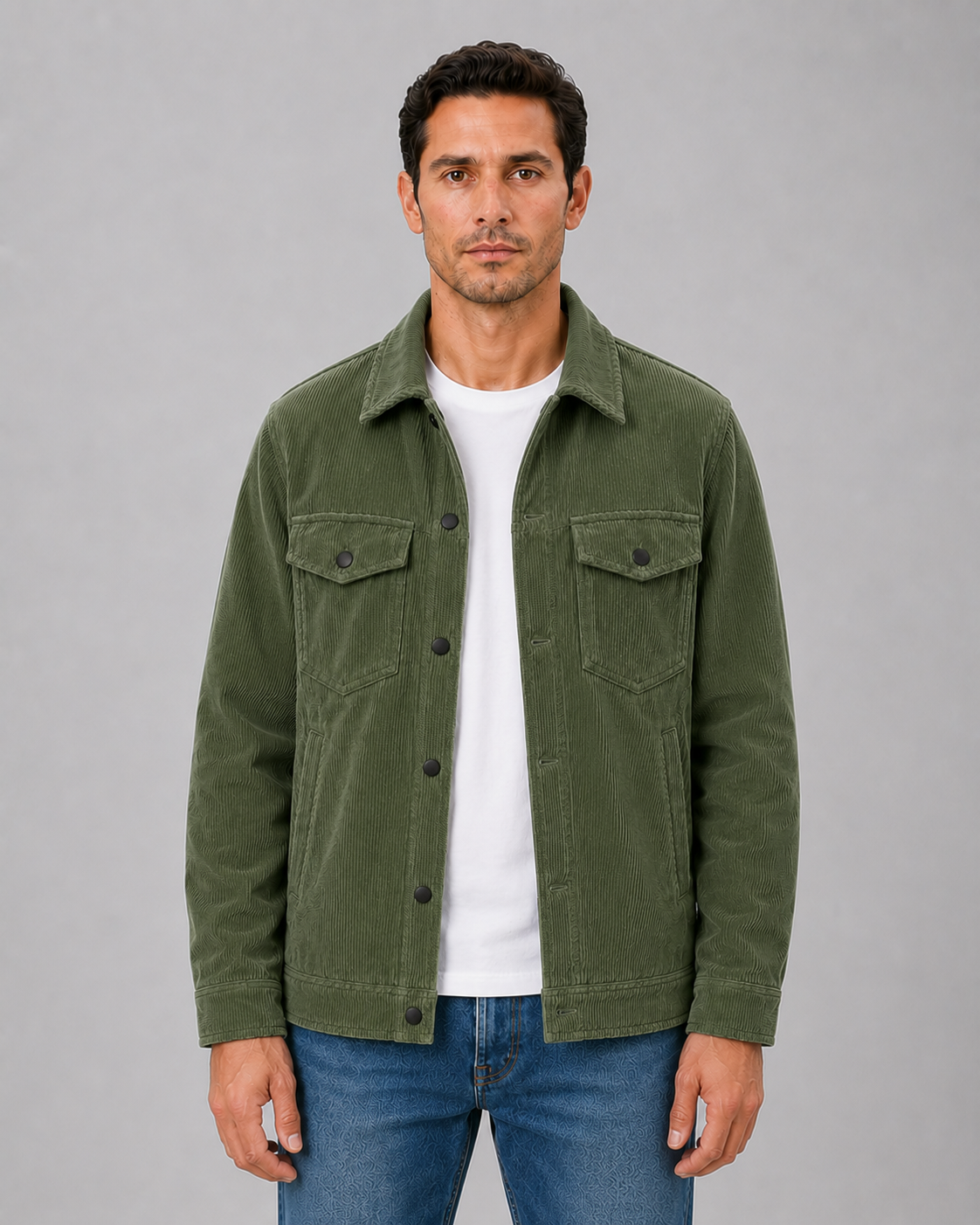 Men's Corduroy Overshirt – Button-Up Shirt Jacket