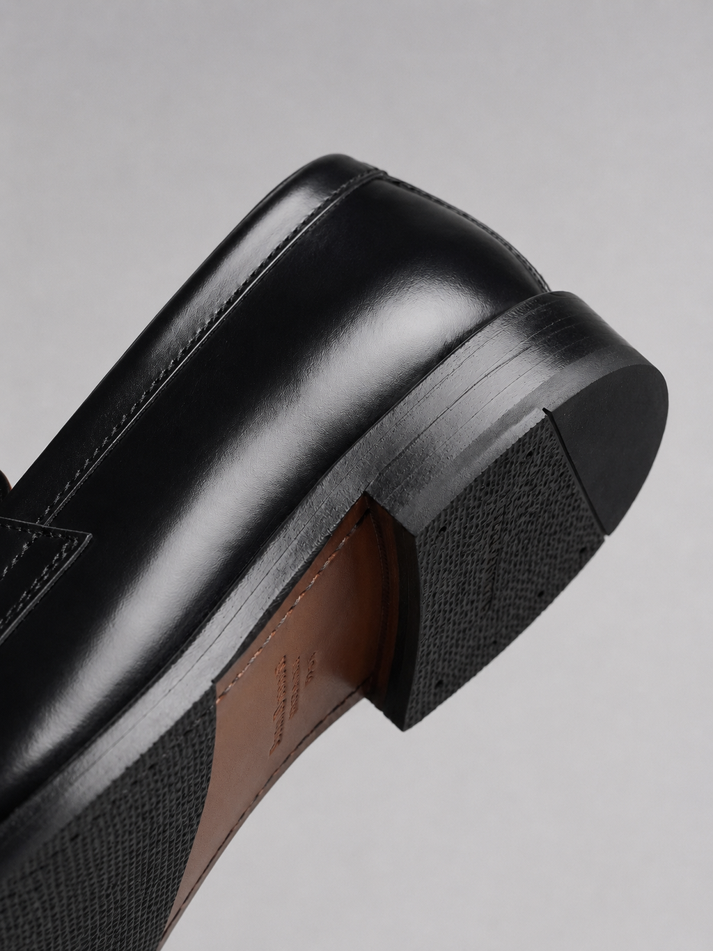 Men's Leather Penny Loafers – Black Slip-On Dress Shoes