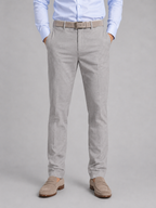 Men's Linen-Look Pants – Straight Leg Flat Front
