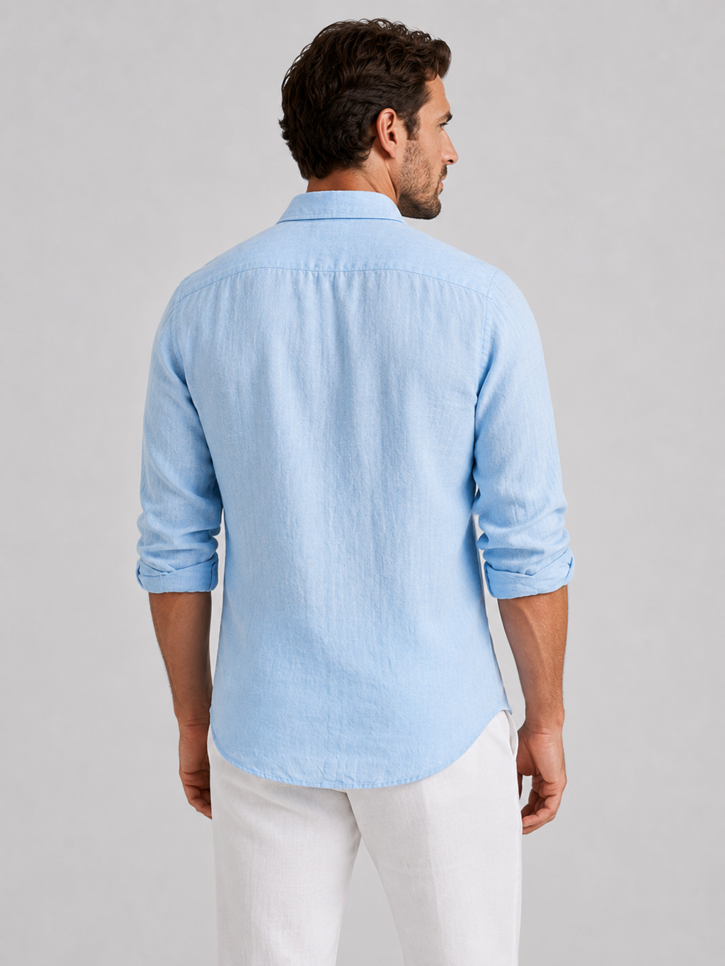 Men's Linen-Look Shirt – Relaxed Fit Button-Up