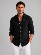 Men's Linen-Look Shirt – Relaxed Fit Button-Up