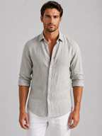 Men's Linen-Look Shirt – Relaxed Fit Button-Up
