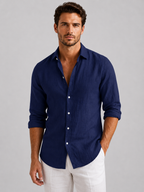 Men's Linen-Look Shirt – Relaxed Fit Button-Up