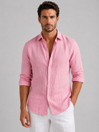 Men's Linen-Look Shirt – Relaxed Fit Button-Up
