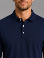 Men's Long Sleeve Polo Shirt – Smart Casual Jersey Style