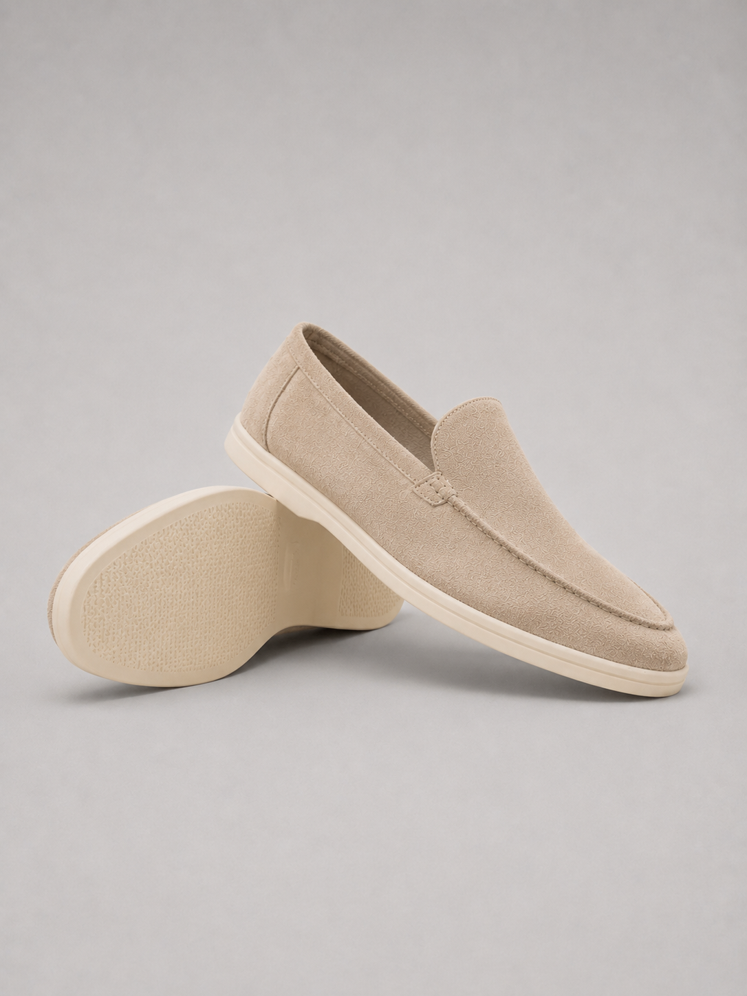 Men's Suede-Look Loafers – Slip-On Casual Shoes