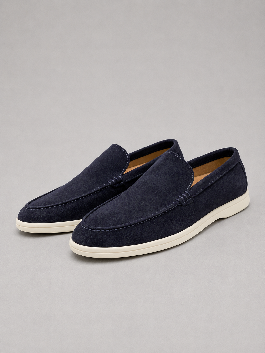 Men's Suede-Look Loafers – Slip-On Casual Shoes