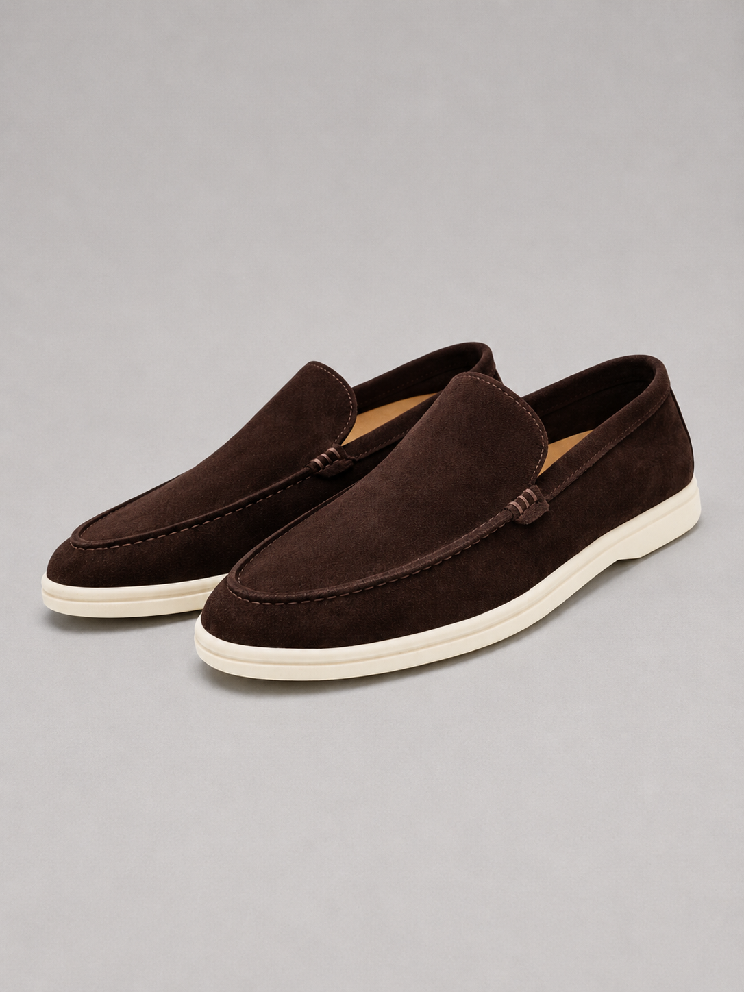 Men's Suede-Look Loafers – Slip-On Casual Shoes