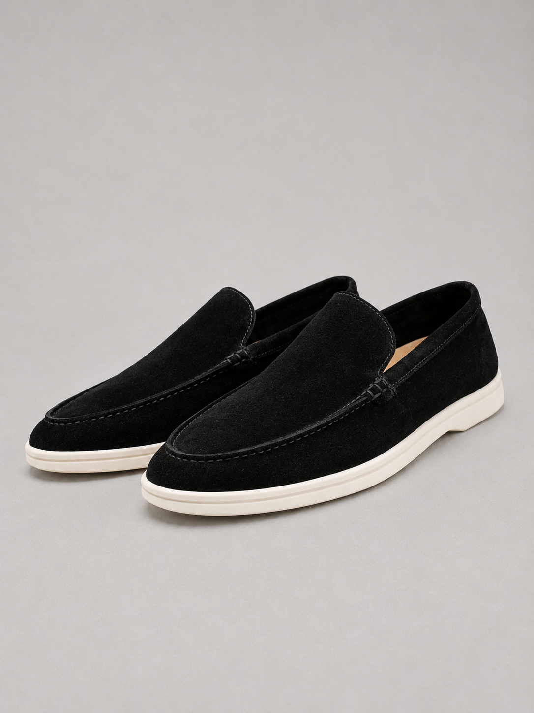 Men's Suede-Look Loafers – Slip-On Casual Shoes