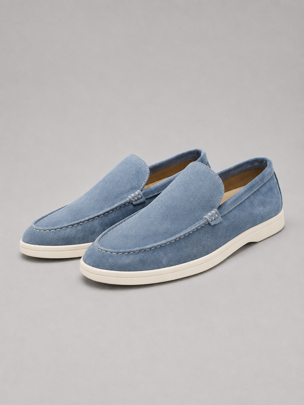 Men's Suede-Look Loafers – Slip-On Casual Shoes