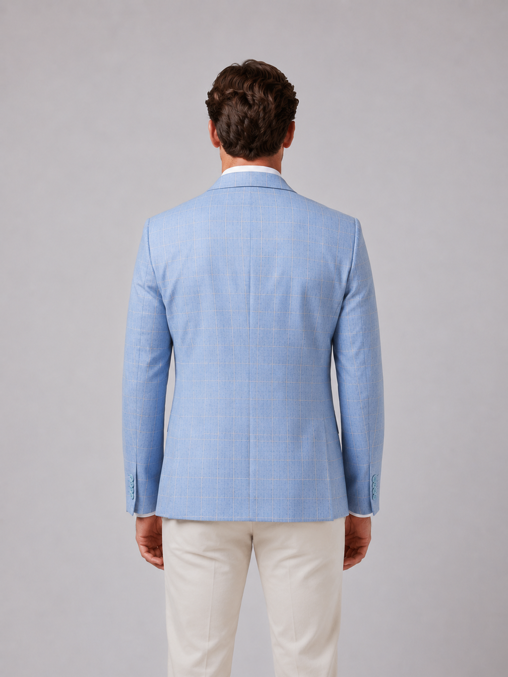 Men's Windowpane Blazer – Tailored Fit Suit Jacket