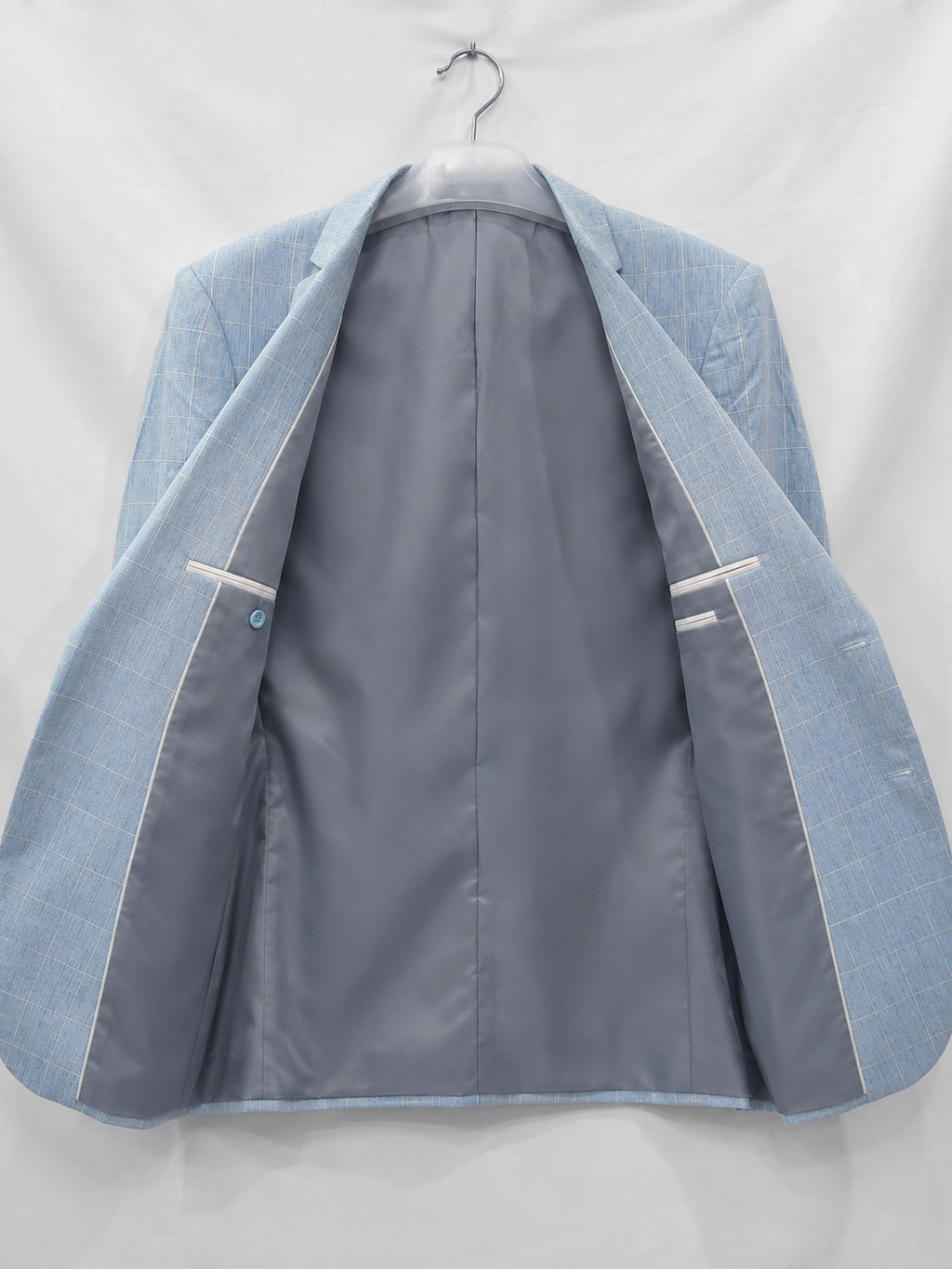 Men's Windowpane Blazer – Tailored Fit Suit Jacket