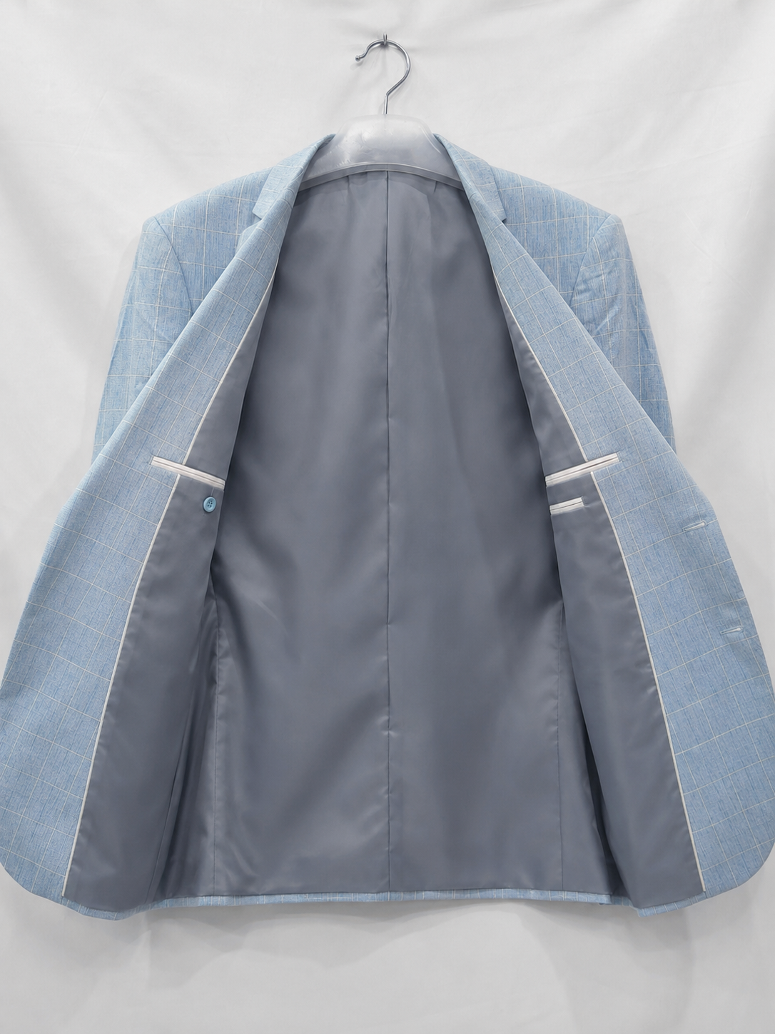 Men's Windowpane Blazer – Tailored Fit Suit Jacket