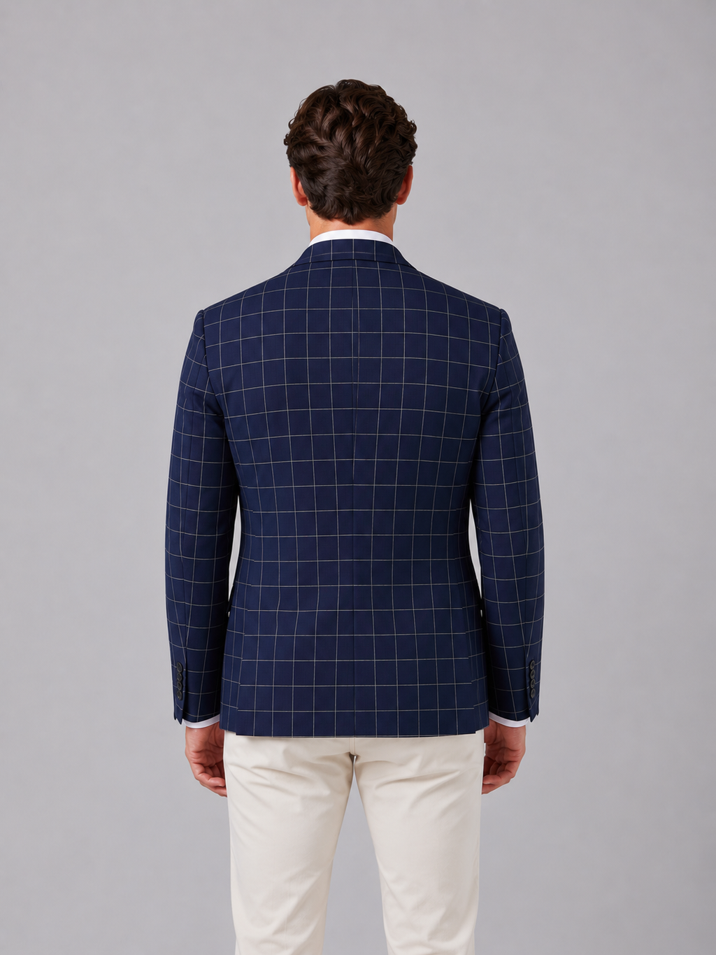 Men's Windowpane Blazer – Tailored Fit Suit Jacket