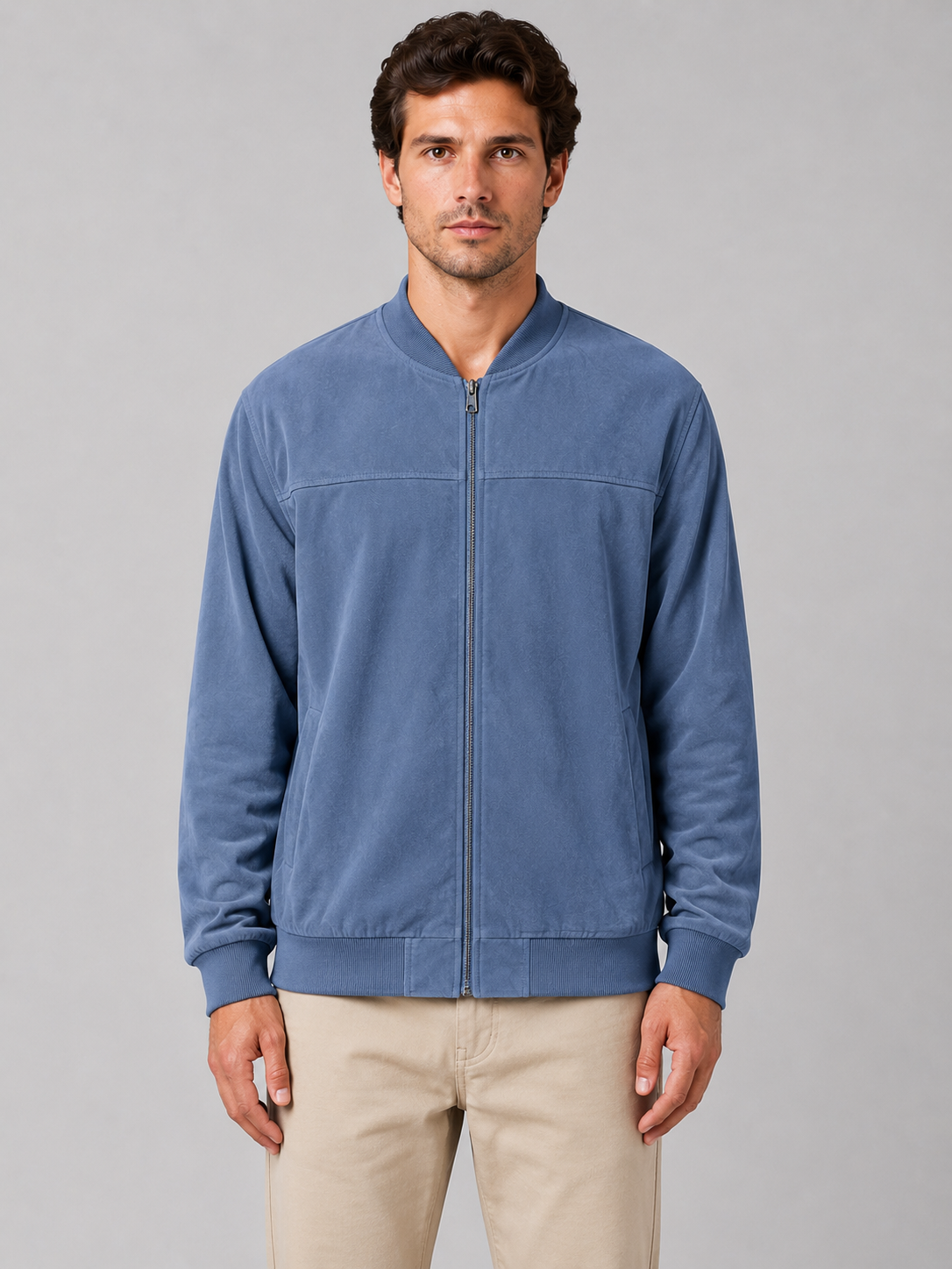 Men's Bomber Jacket – Full Zip Regular Fit