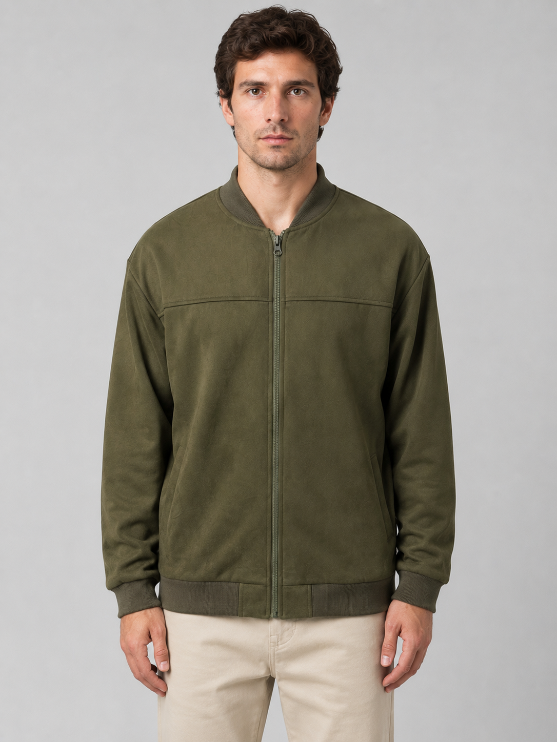 Men's Bomber Jacket – Full Zip Regular Fit