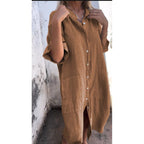 Arlene | Boho Linen Shirt Dress