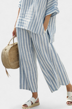 Bianca | Striped Linen Two-Piece Set