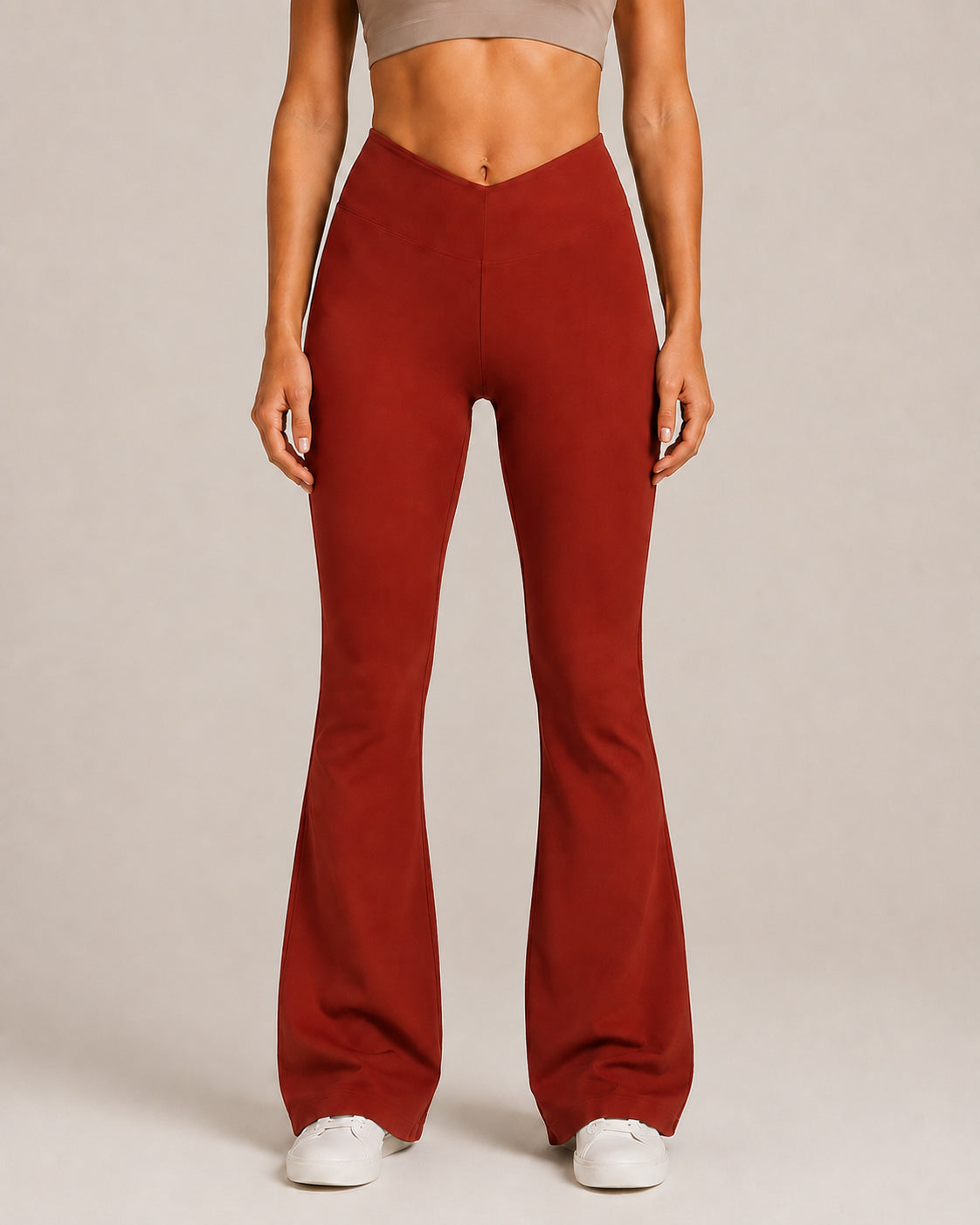 Women's V-Waist Flared Pants