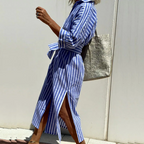 Ione | Striped Midi Dress