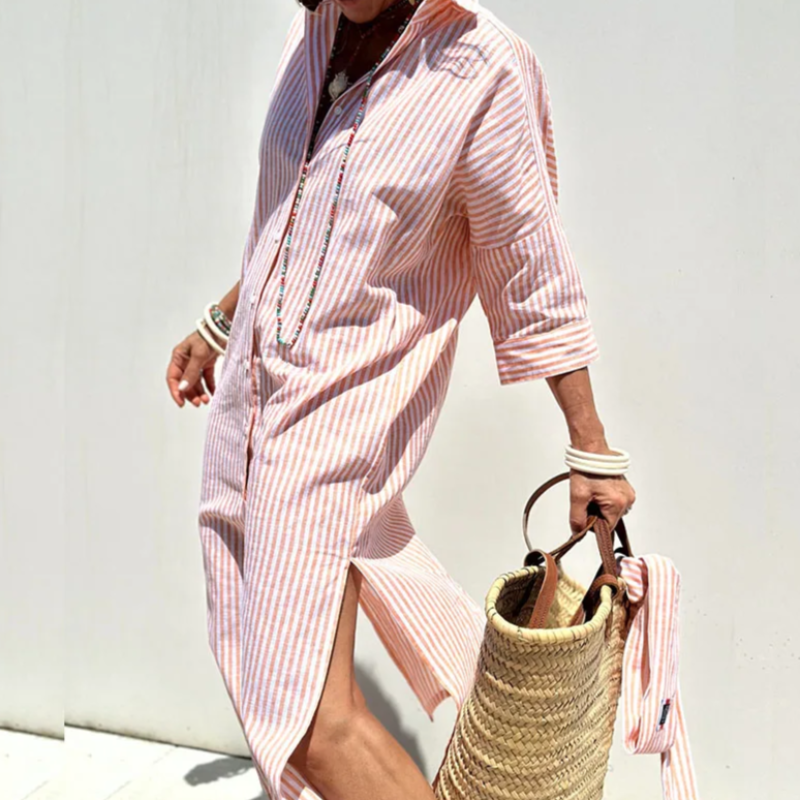 Ione | Striped Midi Dress