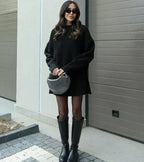 Velara | Oversized Knit Top & Mini Skirt Set