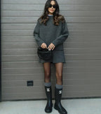 Velara | Oversized Knit Top & Mini Skirt Set