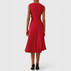 Rita | Draped Asymmetric Midi Dress