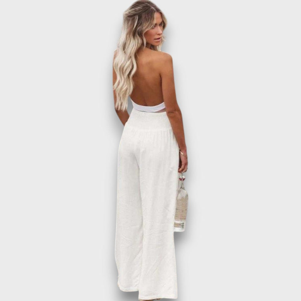 Pina | Smocked Wide-Leg Pants