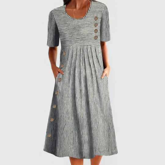 Linéa | Striped Midi Dress