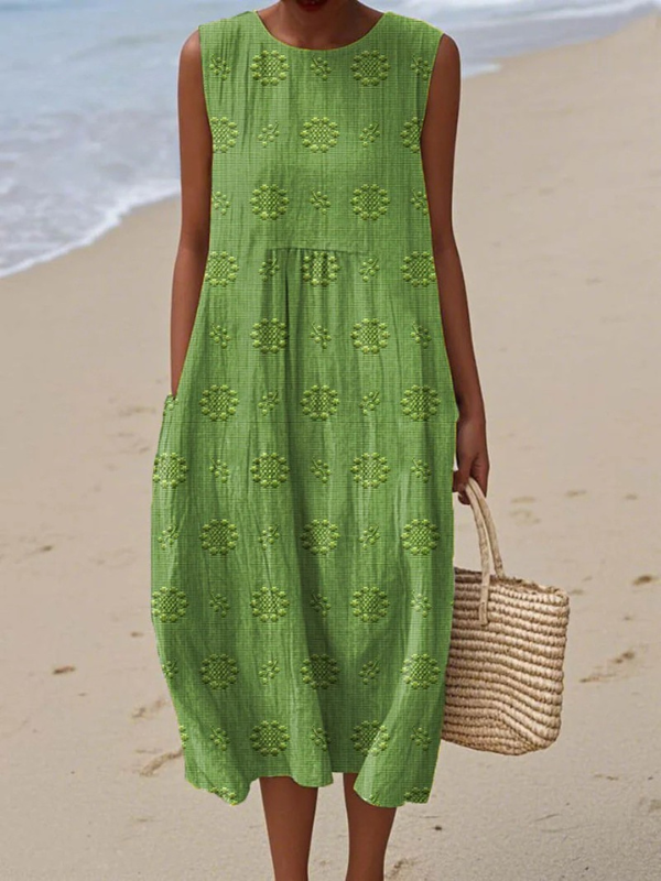 Elizabeth | Patterned Midi Dress