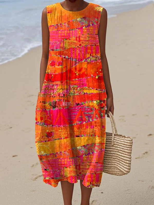Luna | Sunset Midi Dress