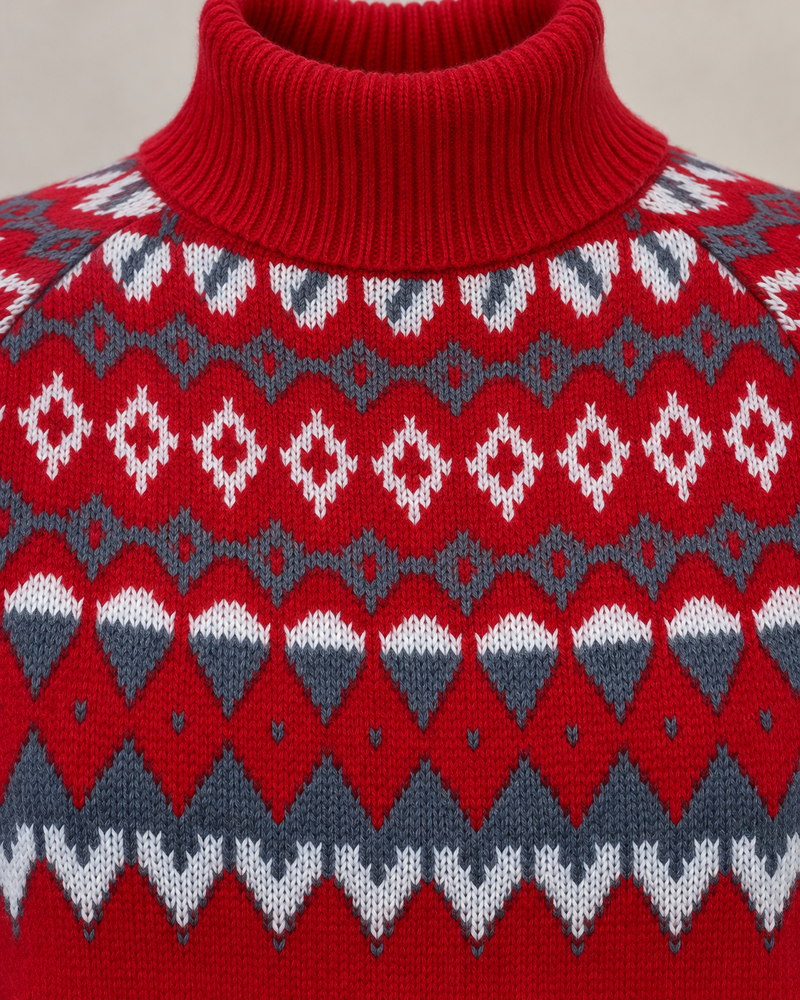 Women's Fair Isle Turtleneck Sweater – Relaxed Soft Knit