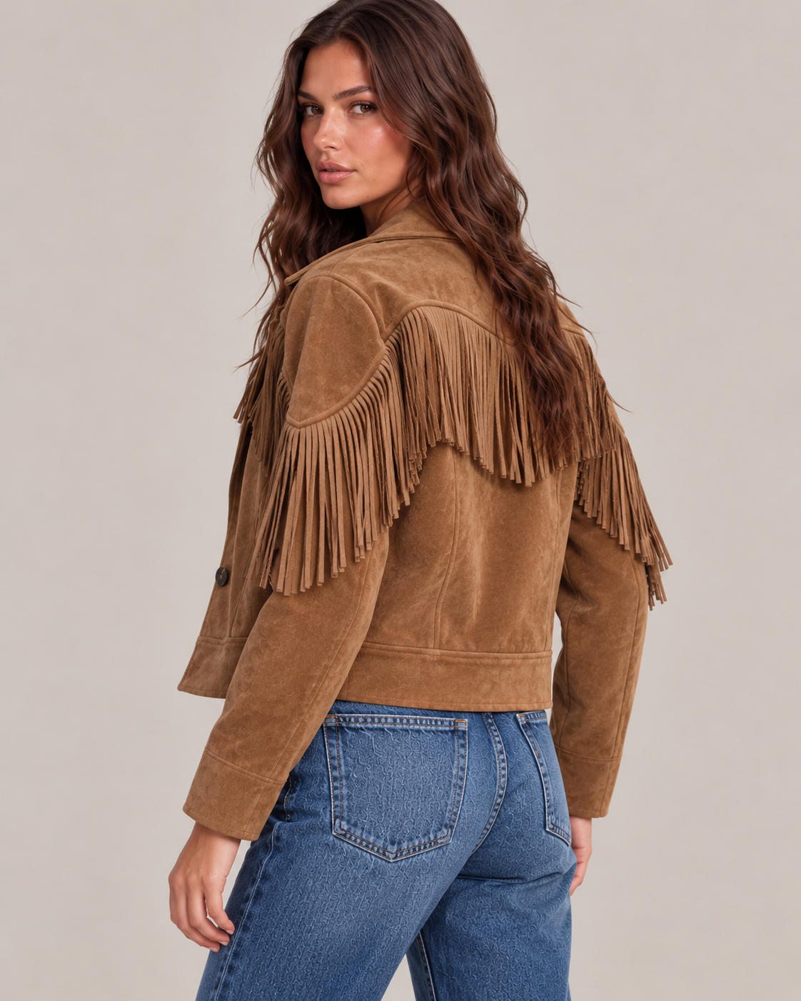 Women's Fringe Suede Jacket, product photo 2